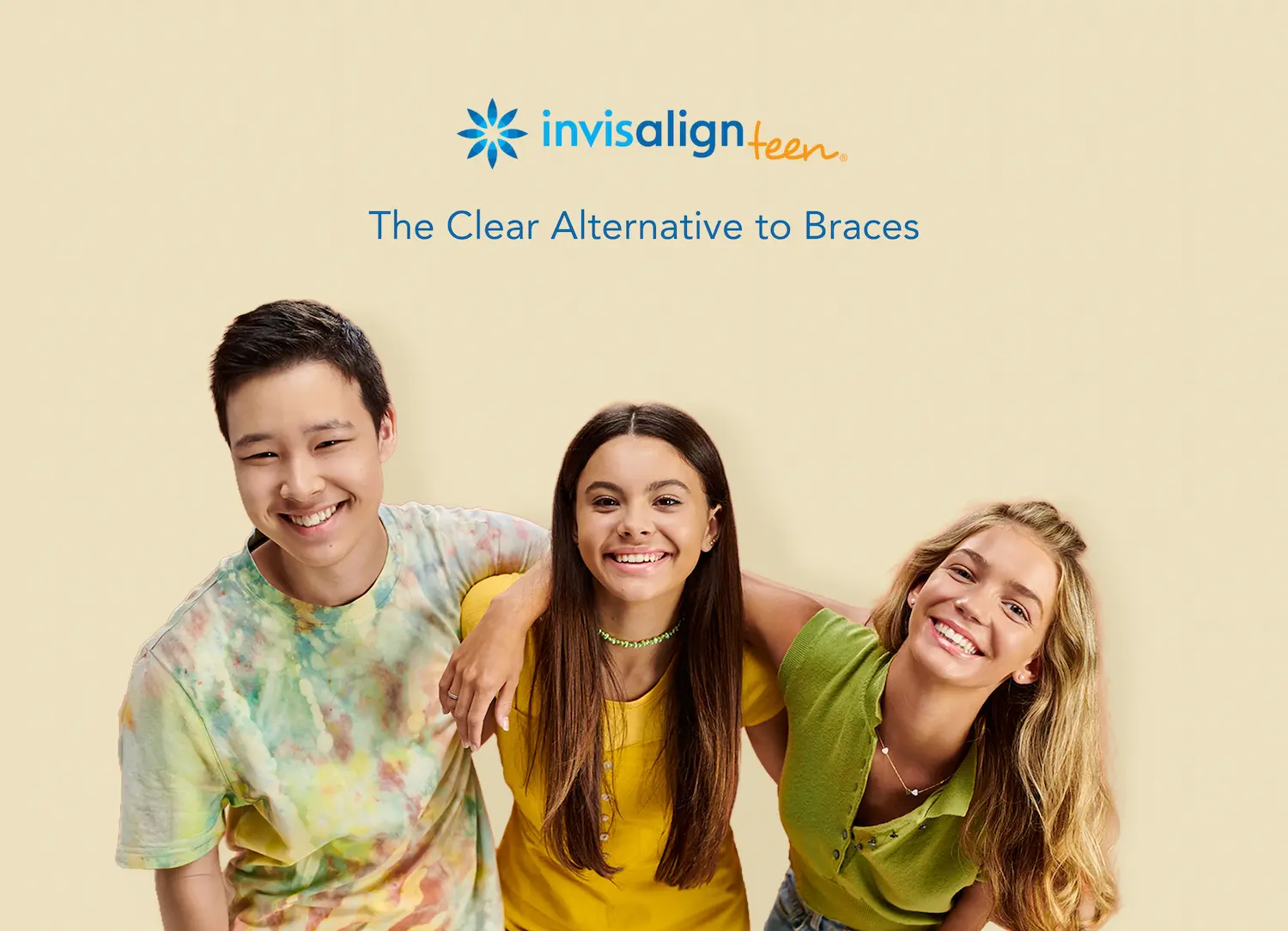 Happy young people for invisalign teen